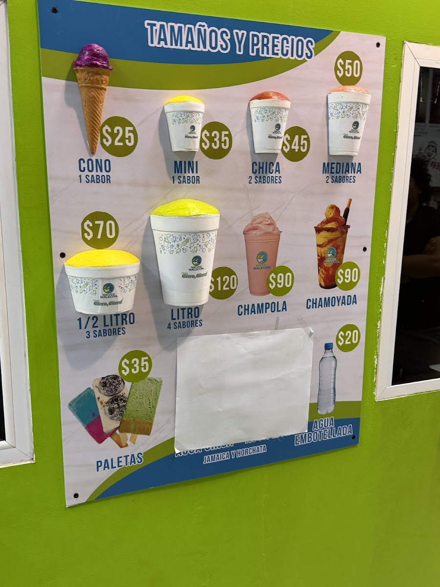 Nieves Malecon Menu - Image 1